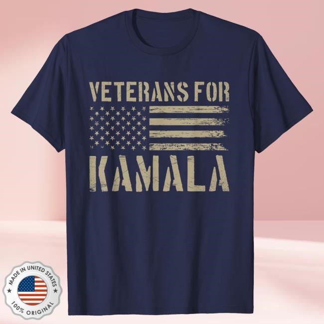 Veterans For Kamala Harris 2024 Election Usa Flag Military Pullover Shirt