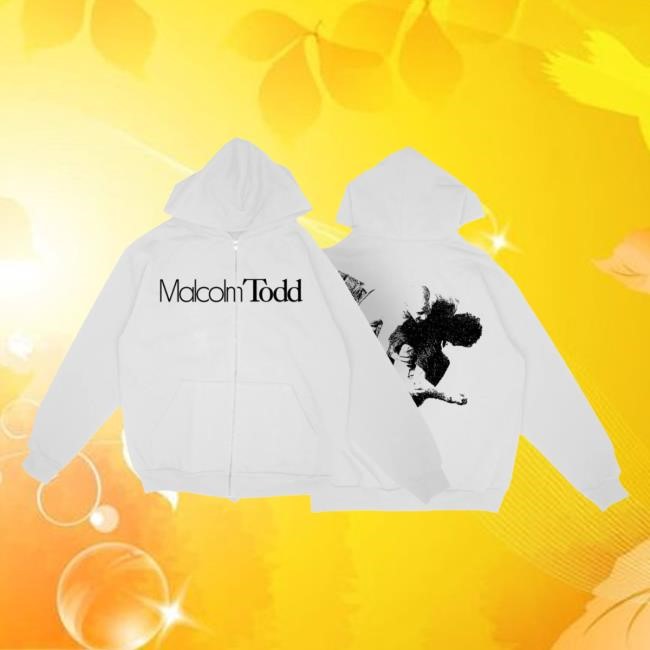 Official Malcom Todd Merch Logo Fade Zip Popover Hoodie