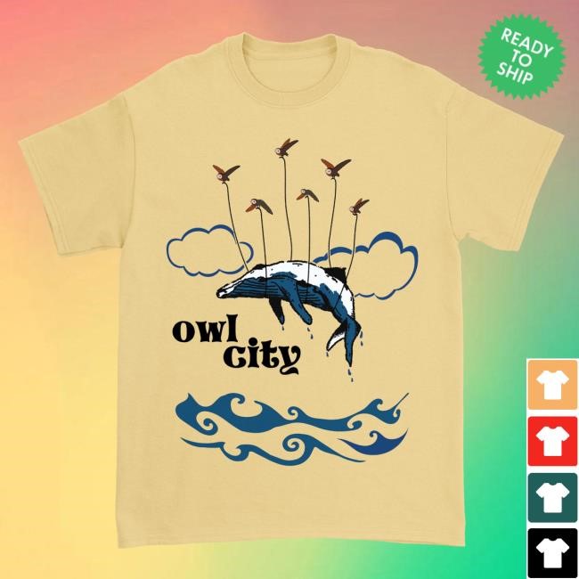 Flying Whale Shirt Owl City Official Merchandise