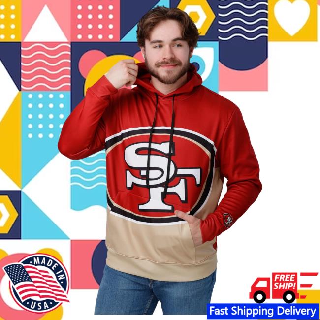 Official Foco Merch Store Shop Foco San Francisco 49Ers Bold Logo Pull Over Hoodie Foco Apparel Clothing