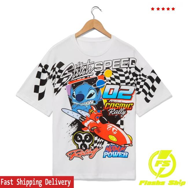 Official Box Lunch Merch Store Box Lunch Disney Lilo & Stitch Cosmic Racing Shirts BoxLunch Exclusive Box Lunch Apparel Clothing Shop