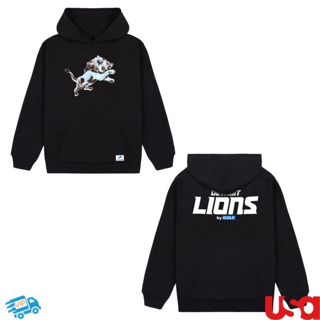 Official Golf Wang Merch Lions Cutout New Shirt Black by Golf Wang x NFL