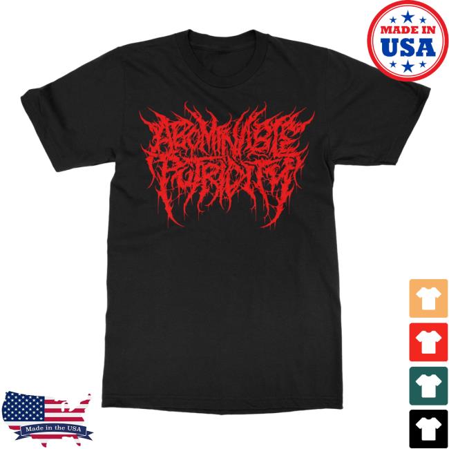 Official Indie Merch Store Shop Abominable Putridity "Entrenched Cosmic Brutality" T Shirt Black/Red Indiemerchstore