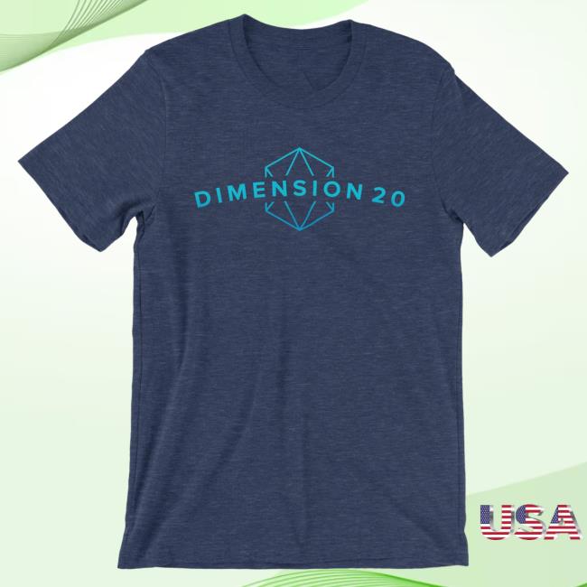 Official Dropout Tv Dropout Merch Store Shop Dimension 20 Logo T Shirt - Navy Dropouttv