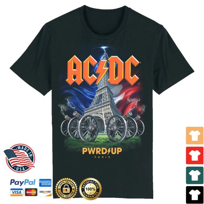 Official Ac Dc Merch Store AC/DC Paris 2024 Event Attractive Shirt Ac Dc Shop Acdc Clothing