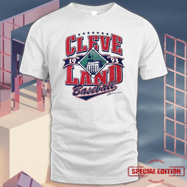 Cleveland Baseball Retro White Long Sleeve Tee