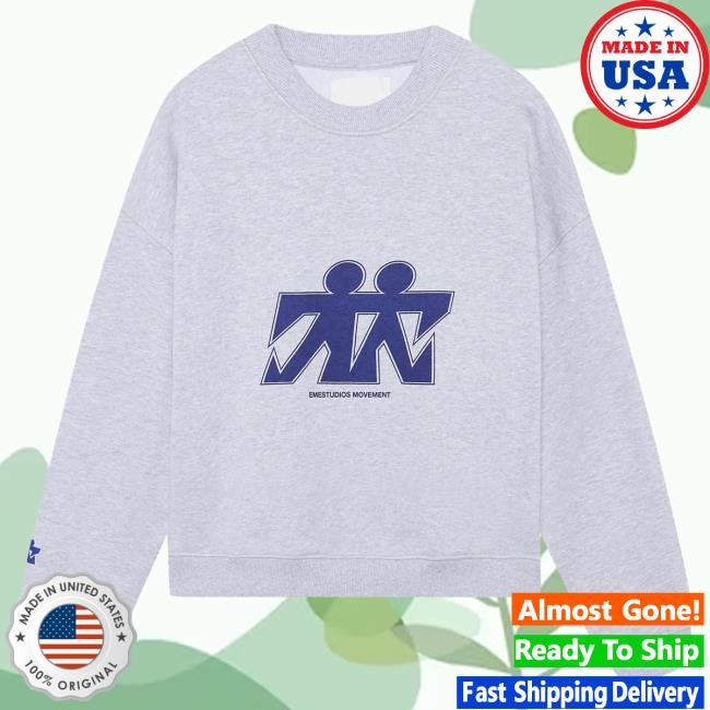 Official Eme Studios Clothing Store Mbuddy Grey Oversized Sweaters EmeStudios Official Eme Studios Clothing Store Mbuddy Grey Oversized Crewneck EmeStudios