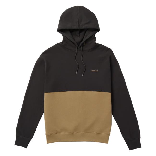Official Volcom Stone Clothing Shop Store Divided Pull Over Hoodie Sand Brown