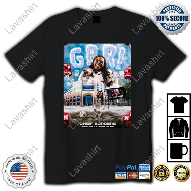 Official Chief Borders Nebraska Cornhuskers Tee