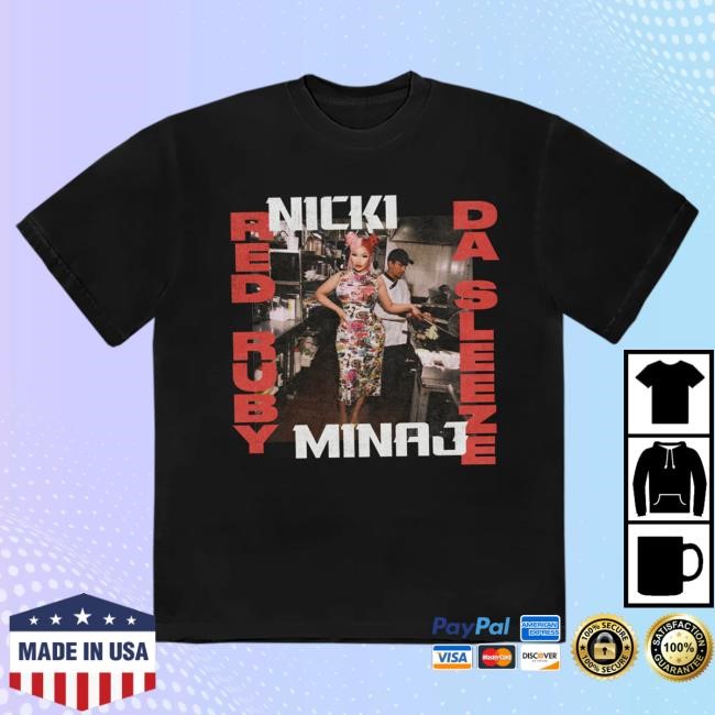 Official Nicki Minaj Merch Store Red Ruby Da Sleeze Cover T-Shirt Nicki Minaj Apparel Clothing Shop NickiMinaj