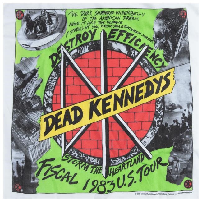 Hello Merch Dead Kennedys Destroy Efficiency 1983 White Shirt HelloMerch