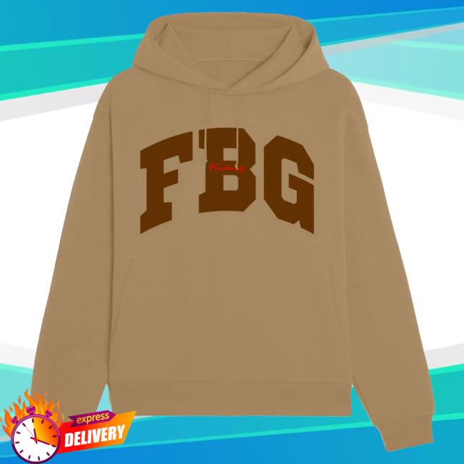 Official Freebandz Merch Store Future FBG Fbg Original Hooded Sweatshirt Tan