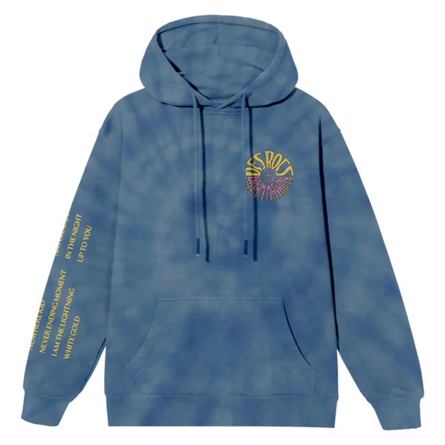 Official Sumerian Merch Des Rocs Dream Machine Blue Tie Dye Hoodies Tie-Dye