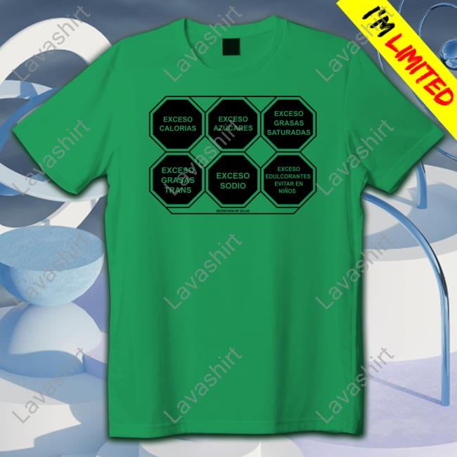 Exceso Calorias Exceso Azucares Exceso Grasas Saturadas Exceso Grasas Trans Exceso Sodio Exceso Edulcorantes Evitar En Ninos T-Shirt