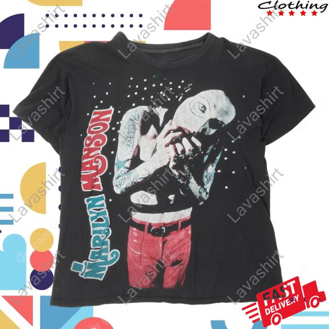Official Justin Reed Vintage Marilyn Manson Antichrist Superstar Hot Shirt Black Justinreed