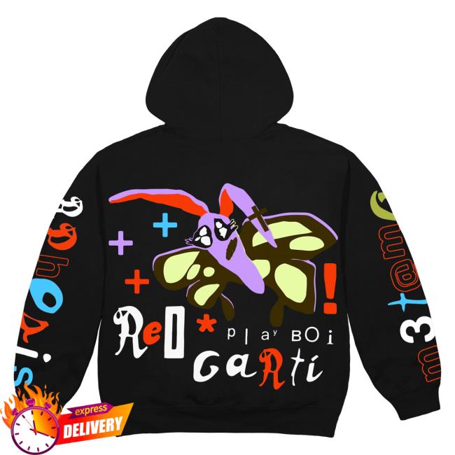 Official Playboi Carti Merch Playboi Carti X Cpfm 4 Wlr M3tamorphosis Pullover Hoodie Black PlayboiCarti Clothing Shop Store