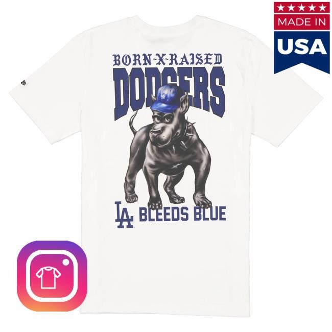 Official Born X Raised Merch Store Shop Born X Raised + Dodgers Dog T Shirt: Black BornXRaised
