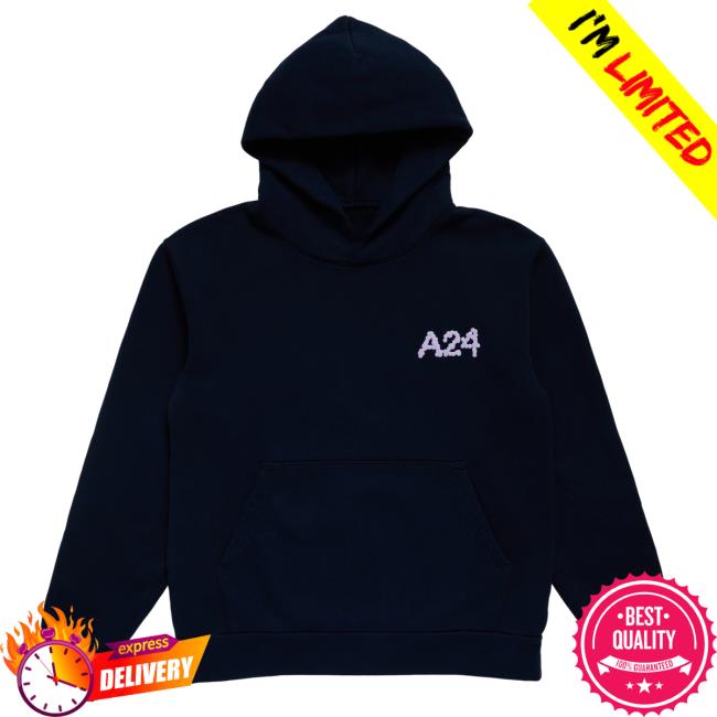 Official A24 Merch Store A24 Films Navy Dots Hoodie A24 Shop