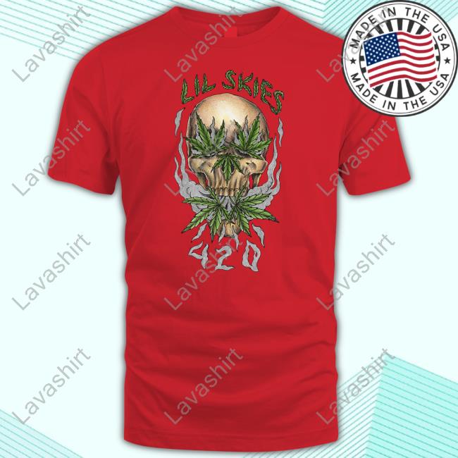 Official Lil Skies Merch 420 Skull T-Shirt