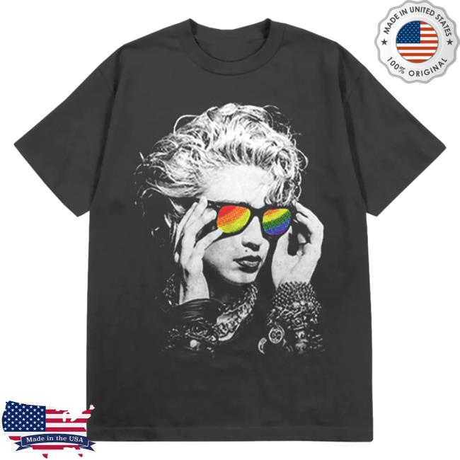 Official Madonna Merch Store '50 Number Ones' The Rainbow Edition Distressed T Shirt Madonna Louise Ciccone Clothing Shop