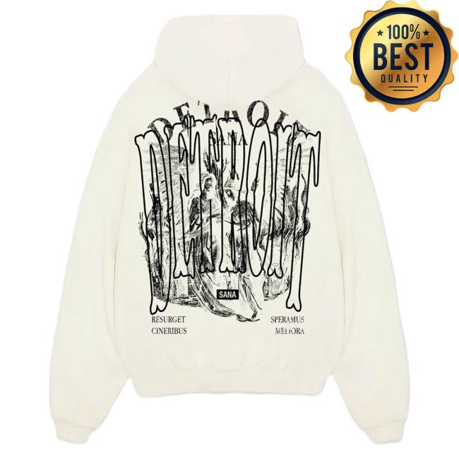 Official Sana Detroit Red Wings Sana Detroit 313 Capsule Pullover Sweatshirt - Cream