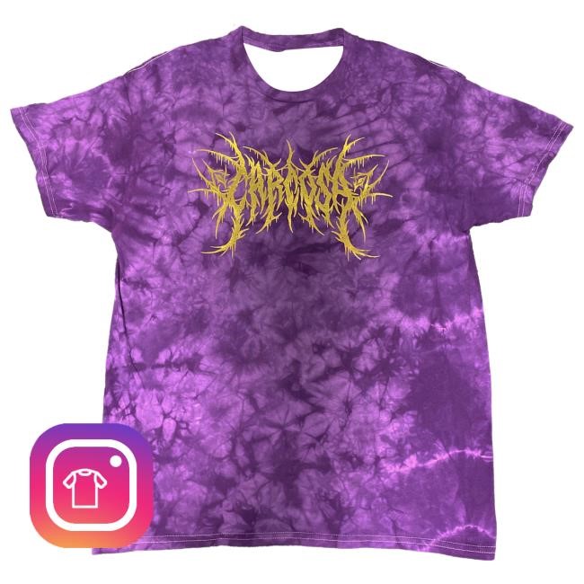 Official Carcosa Merch Store Carcosa Gold Foil Shirt (Amethyst Dye) Carcosa Apparel Clothing Shop Carcosabc