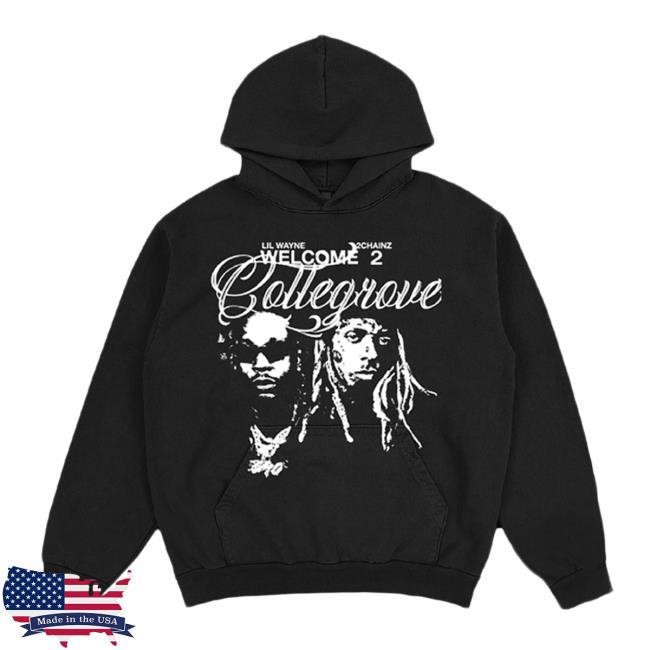 2 Chainz Official Merch Store Collegrove Photo Retro Shirt On Black 2 Chainz & Lil Wayne Clothing Shop