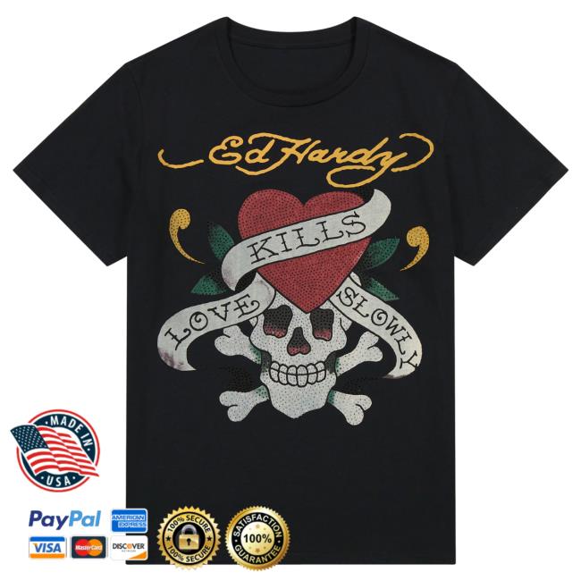 Official Ed Hardy Merch Store Rhinestone Lks Skull Attractive Shirt EdHardy Apparel Clothing Shop