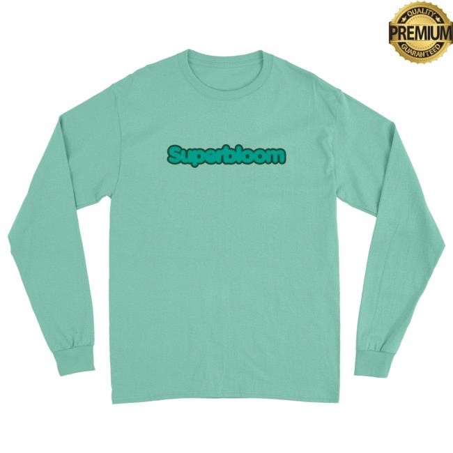 Official Ashton Irwin Merch Store Teal Superbloom Logo Long Sleeve Tee