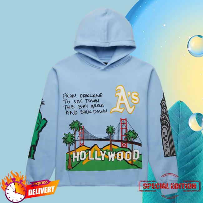 Official Fresh Society Homme + Femme Cali to NYC Popover Hoodie - Sky Blue