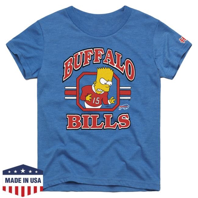 Official Buffalo Bills Homage x The Simpsons Youth Tees - Royal