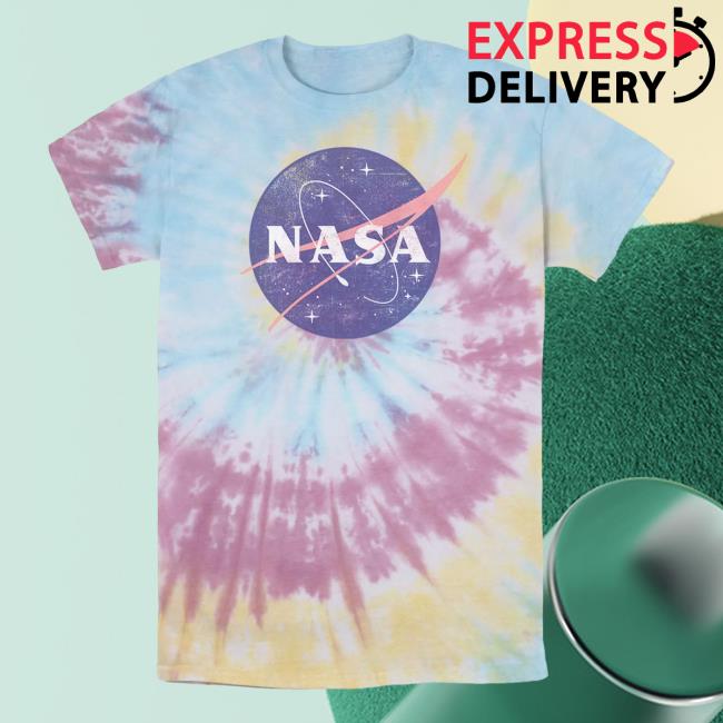 Official Kohls Apparel Clothing Store Shop Merch Licensed Character NASA Distressed Simple Logo Wash Tie Dye New Shirt