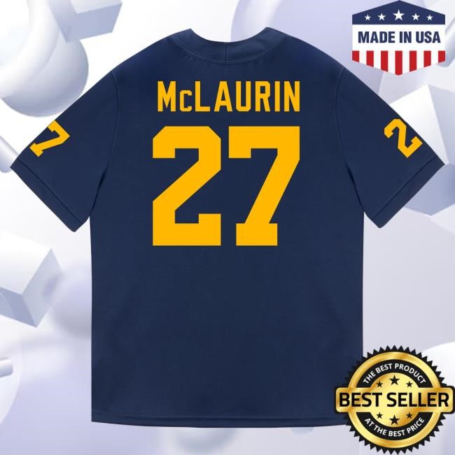The M Den Michigan Wolverines #27 Tyler McLaurin Student Athlete Blue Football Jersey Shirts