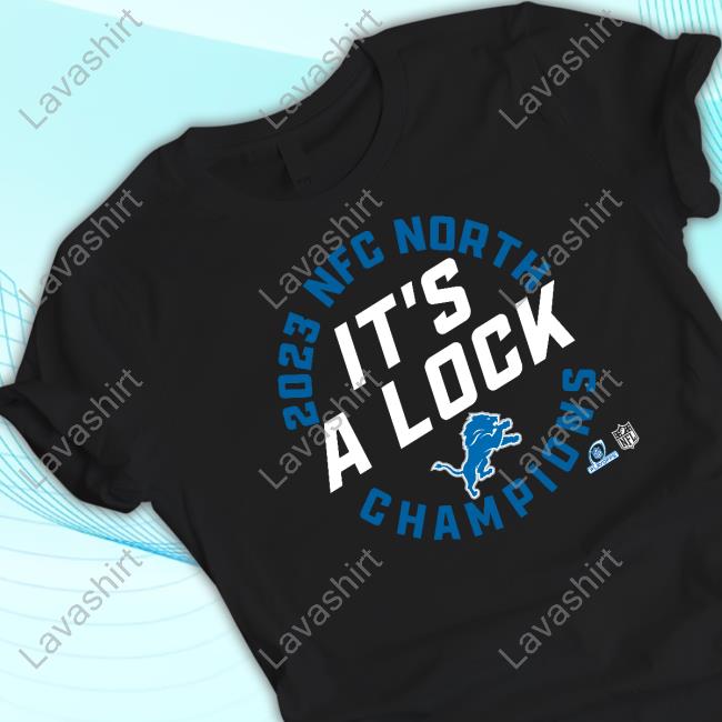 Official Detroit Lions 2023 Nfc North It's A Lock Champions T-Shirt
