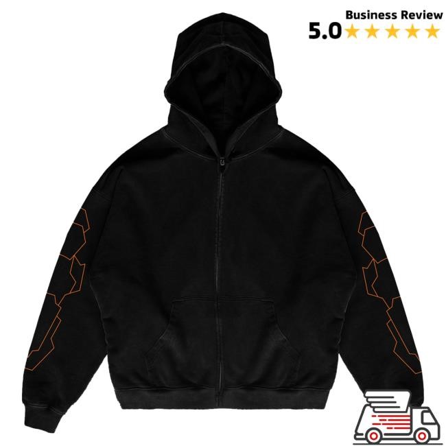 Cloudeelle Cyberspine Oversized Hoodie Orange Capsule Edition