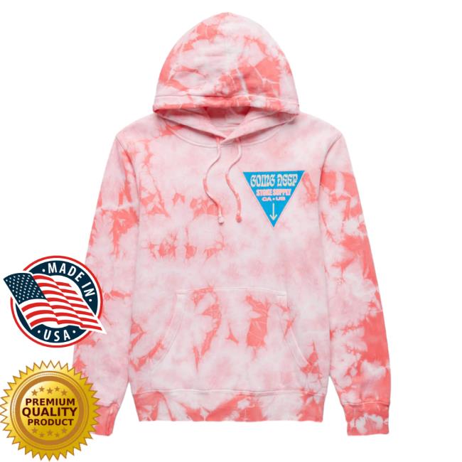 Official Chad And Jt Merch Going Deep Coral Tie-Dye Long Sleeve Shirt
