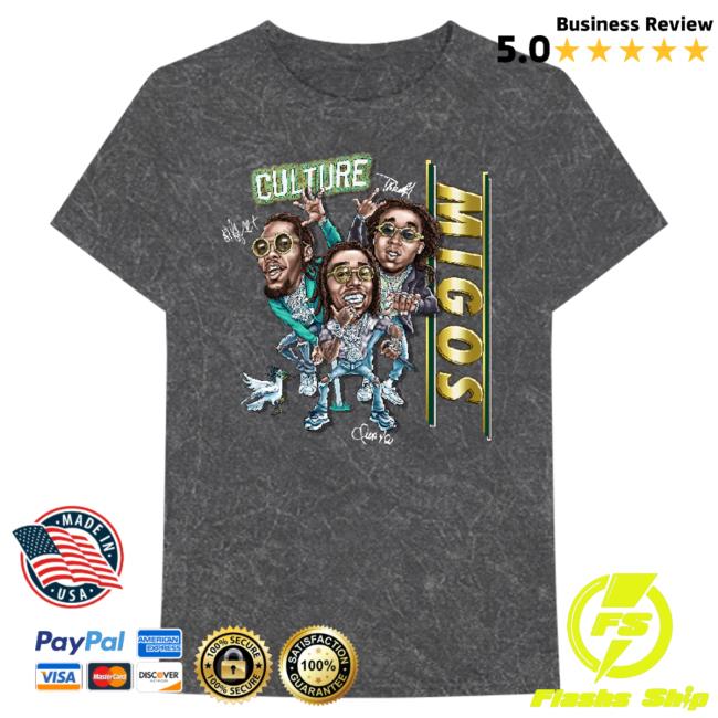 Official Migos Merch Store Shop Migos Culture Caricature Shirt New