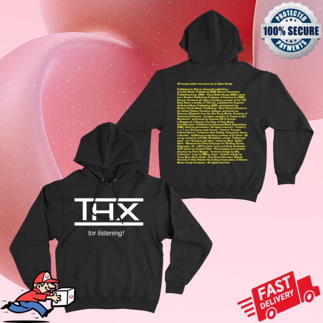 Official Atlantic Records Merch 100 Gecs Thx For Listening Hoodies 100Gecs