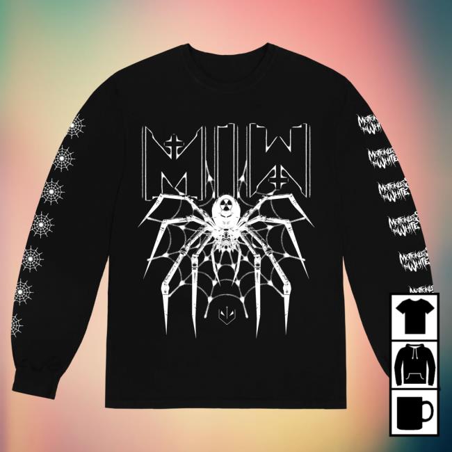Official Miwmerch Motionless in White Webs We Weave Long Sleeve T Shirt Miw Merch