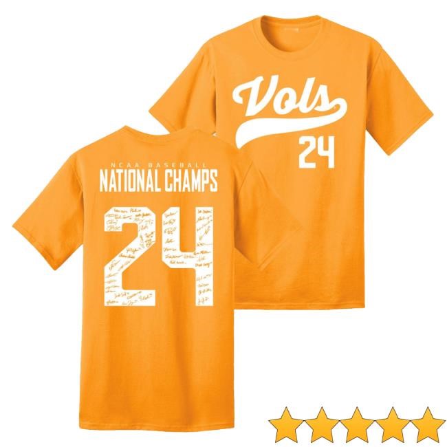 Official Utvol Shop Merch 2024 Baseball National Champions Nil Shirsey T-Shirt