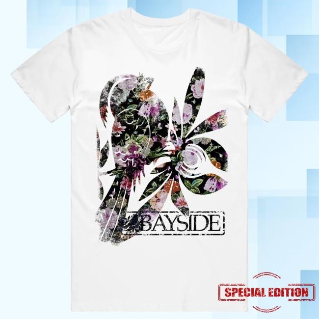 Official Bayside Band Shudder Bird Floral - White Tee