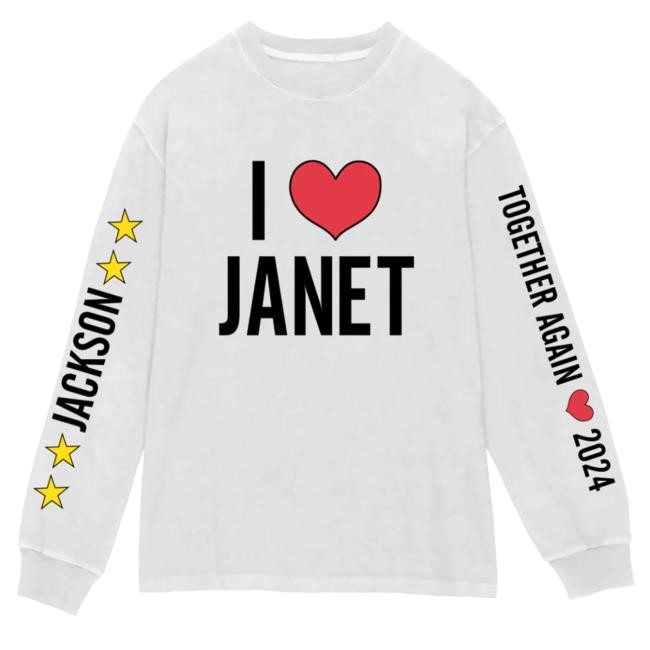 Janet Jackson Official Store I Love Janet LS Shirt
