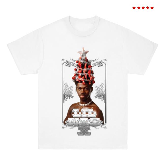 Official Lil Nas X Merch Store Lil Nas X HOLIDAY Photo White Top Shirt Lil Nas X Apparel Clothing Shop LilNa
