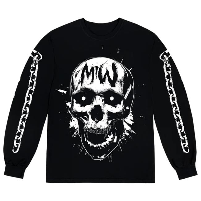 Motionless In White Merch Skull Crewneck Sweatshirt