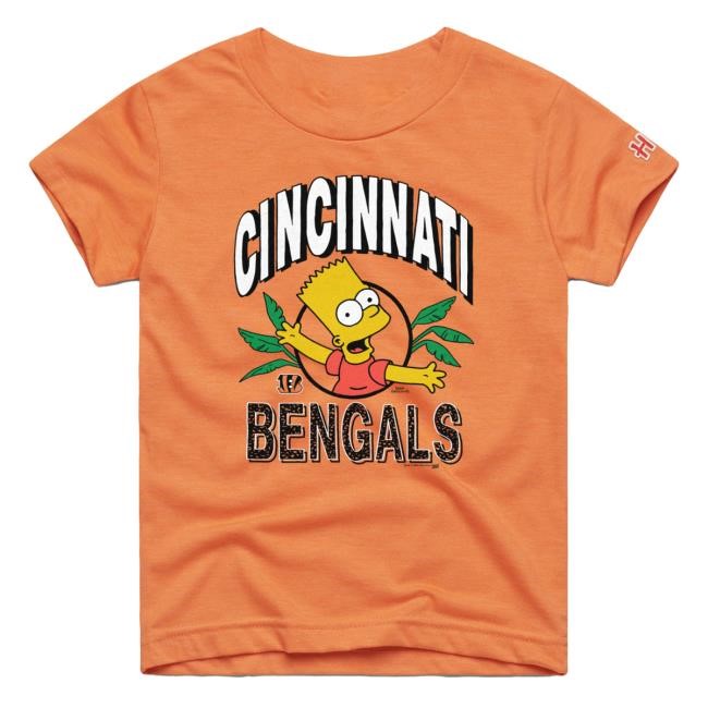Official Cincinnati Bengals Homage x The Simpsons Unisex Tees - Orange
