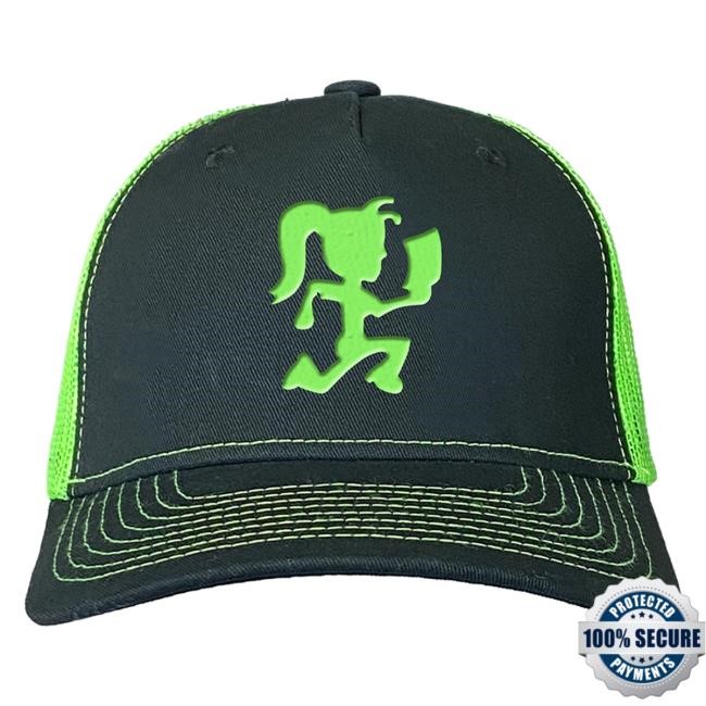 Official Icp Merch Clothing Store Insane Clown Posse "Juggalette" Snapback Trucker Hat In Green