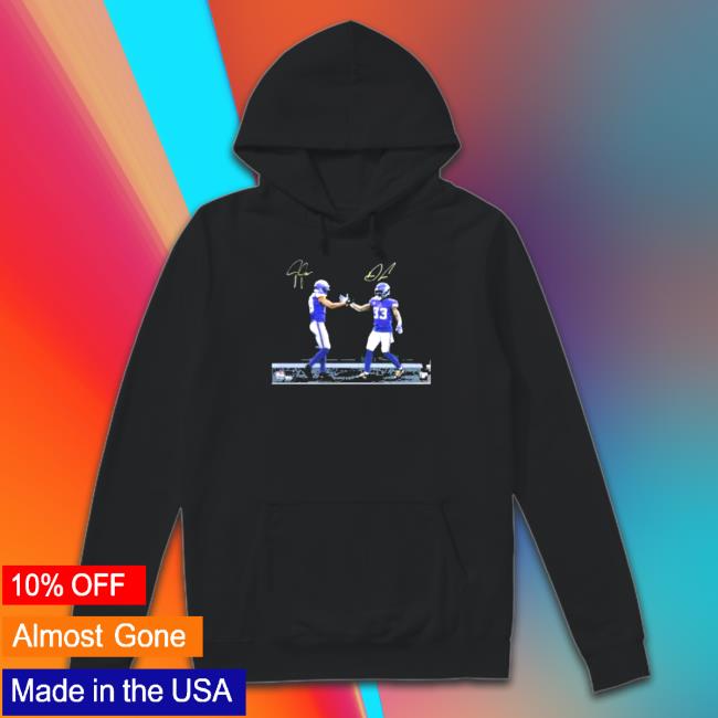 Dalvin Cook or Justin Jefferson Minnesota vikings 2023 signatures Sweatshirt