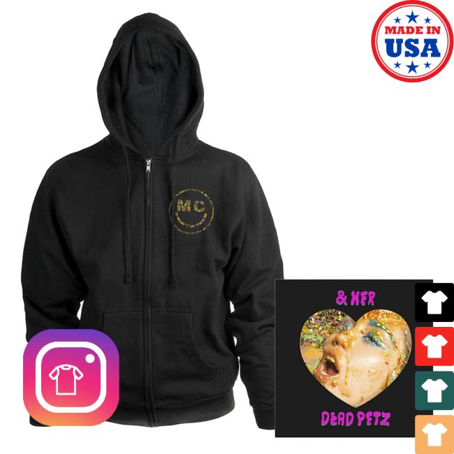 Official Merch Bar Miley Cyrus Merch Store Black Miley Cyrus Sprinkles Zip Up Sweatshirts MerchBar MileyCyrus Apparel Clothing Shop