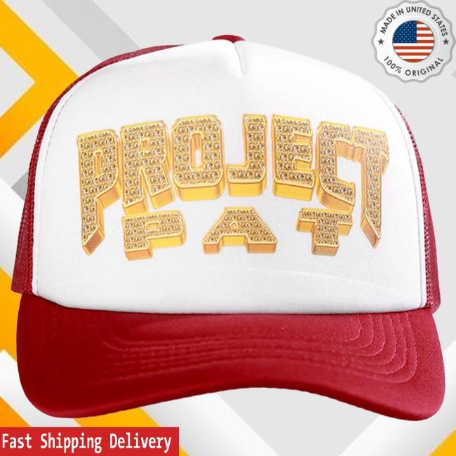 Official Project Pat Shop Gold Shine "Trucker" White/Burgundy Cap