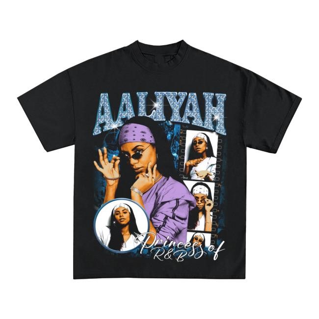 Official Icy Shop Merch Aaliyah Princess Of R&B Graphic T-Shirts